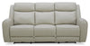 Reign 87" Top-Grain Genuine Leather Power Reclining Sofa with USB Ports - Deltona Moonshine Taupe | Sofa à inclinaison électrique Reign de 87 po en cuir véritable de qualité supérieure avec ports USB - taupe clair de lune Deltona