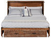Parker Cabinet Bed with Memory Foam Mattress,  Weathered Brown - Queen Size | Armoire-lit Parker - Brun