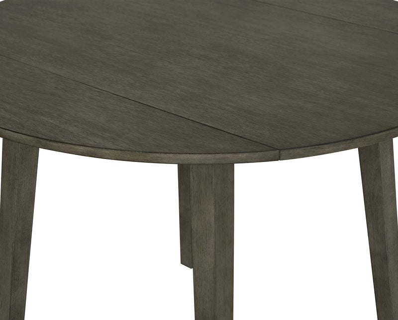 Bryn Drop-Leaf Dining Table, 42\" Round - Dark Grey