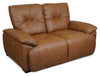 Bello 67" Leather-Look Fabric Power Reclining Loveseat - Brown | Causeuse à inclinaison électrique Bello de 67 po en tissu d’apparence cuir - brune