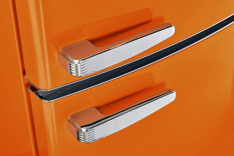 Classic Retro by Unique 24\" 12 Cu. Ft. Bottom-Freezer Refrigerator - Creamsicle Orange - UGP-340L O AC