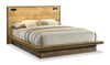 Silas 5pc Bedroom Set with Platform Bed, Dresser & Mirror, LED, Rustic Brown - Queen Size | Ensemble de chambre à coucher Silas 5 pièces brun rustique avec lit plateforme, commode, miroir et éclairage à DEL - format grand lit