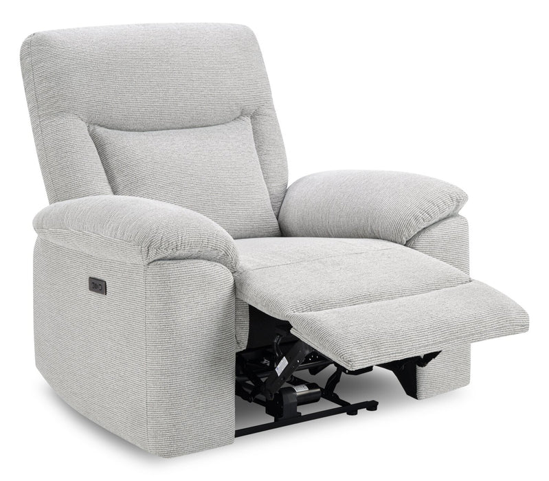 Spencer 41.3\" Chenille Fabric Power Reclining Chair - Grey