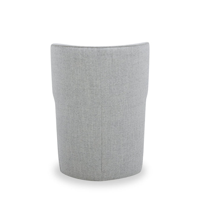 Zola Gliding Dining Chair with Polyester Fabric - Grey