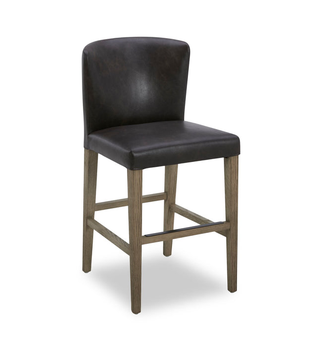 Arlo Counter-Height Stool with Vegan Leather Fabric, 26\"H - Bison Brown