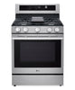 LG 6.3 Cu. Ft. Smart Gas Range with Air Fry – Fingerprint Resistant Stainless Steel - LRGN6325X | Cuisinière intelligente à gaz LG de 6,3 pi3 avec friture à air - acier inoxydable résistant aux traces de doigts - LRGN6325X