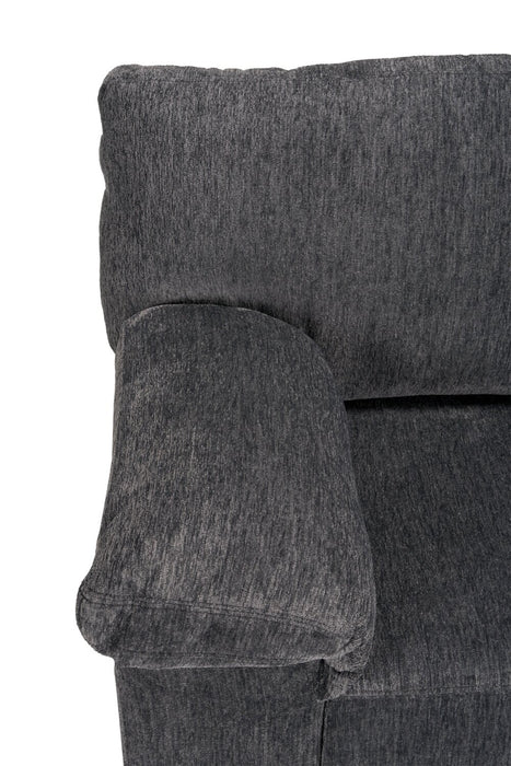 Made in Canada Morgan 2-Piece Right-Facing Chenille Fabric Sectional with Accent Pillows - Grey
