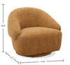 Villa Swivel Accent Chair - Mustard | Fauteuil d’appoint pivotant Villa - moutarde