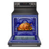 LG 6.3 Cu. Ft. Smart Electric Range with Air Fry - Black Stainless Steel - LREN6325ZE | Cuisinière intelligente électrique LG de 6,3 pi³ avec friture à air - acier inoxydable noir - LREN6325ZE