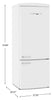 Unique Classic Retro 28" 17 Cu Ft. Bottom Mount Refrigerator - White - UNQ-455L W AC | Réfrigérateur Classic Rétro d’Unique de 28 po et de 17 pi3 à congélateur inférieur - blanc - UNQ-455L W AC