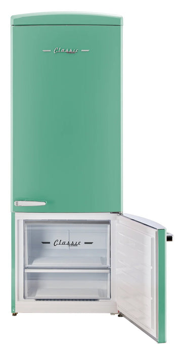 Unique Classic Retro 28\" 17 Cu Ft. Bottom Mount Refrigerator - Turquoise - UNQ-455L T AC