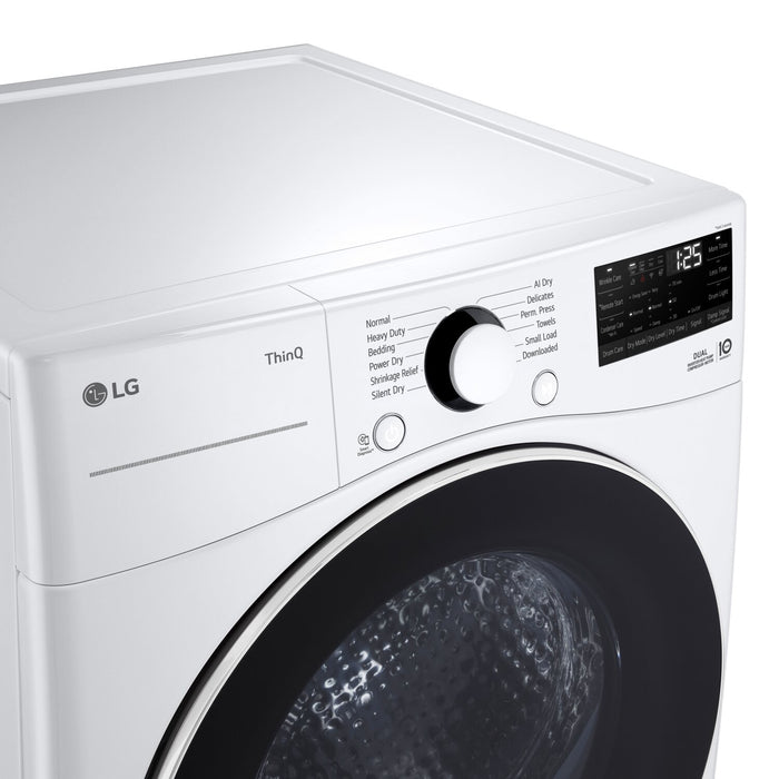LG 7.8 Cu. Ft 6-Motion DirectDrive® Dryer with Heat Pump – White - DLHC3602W