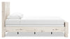 Derekson Panel Bed with Headboard & Frame, Rustic White - Queen Size | Lit à panneaux Derekson avec tête de lit et cadre de lit, blanc rustique - format grand lit