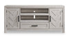 Scott Living Hayward 70” Modern TV Stand with Storage and Cable Management for TVs up to 75” - White