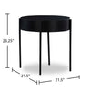 Moira 36” Modern 3-Pack Round Coffee + 2 End Tables - Black | Ensemble de 3 tables modernes Moira de 36 po, table à café et 2 tables de bout - noir