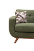Kort & Co. Freeman 63" Linen-Look Fabric Loveseat with Wood Legs and Tufted Back Cushions - Avocado Green | Causeuse Freeman de Kort & Co. de 63 po en tissu d’apparence lin avec pattes en bois et coussins de dossier capitonnés - vert avocat