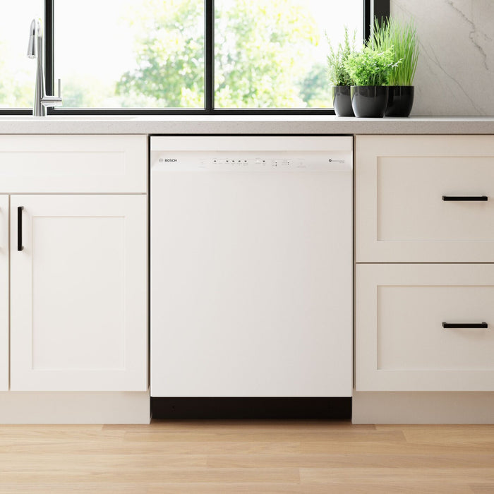 Bosch 100 Series 24\" 48 dBA Smart Dishwasher with PrecisionWash® - White - SHE41CM2N