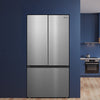 Midea 22.6 Cu. Ft. 33” Counter-Depth French Door Refrigerator with Ice Maker - MRF23I7AST | Réfrigérateur Midea de 22,6 pi3 et de 33 po de profondeur comptoir à portes françaises avec machine à glaçons - MRF23I7AST