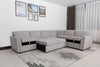 Vault 5-Piece Sectional with Pull-Out Loveseat and Storage Chairs - Grey | Sofa sectionnel Vault 5 pièces avec causeuse-lit et fauteuils de rangement - gris