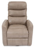 Quinn Leather-Look Fabric Swivel Rocker Power Recliner - Taupe 