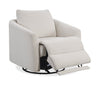 Cindy Crawford Home Aspen 33.5" Fabric Swivel Power Reclining Chair with Power Footrest - Alabaster | Fauteuil pivotant à inclinaison électrique Aspen de Cindy Crawford Home de 33,5 po en tissu avec repose-pieds électrique - albâtre