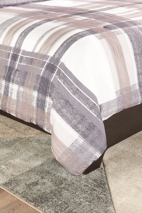 Conner 3-Piece King Comforter Set - Brown