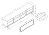 Amelia 89" x 22" Modern TV Stand with Storage and Cable Management for TVs up to 100" - White | Meuble pour téléviseur moderne Amelia de 89 po x 22 po avec rangement et système de gestion des câbles pour téléviseurs jusqu’à 100 po - blanc
