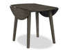 Bryn 3pc Dining Package with 42" Round Drop-Leaf Table & 2 Chairs, Fabric - Dark Grey | Ensemble de salle à manger Bryn 3 pièces avec table ronde de 42 po à abattant et 2 chaises en tissu  - gris foncé