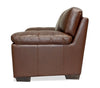 Classico 47" Genuine Leather Chair with Wood Legs – Tobacco | Fauteuil Classico de 47 po en cuir véritable avec pattes en bois - tabac