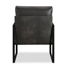 Nico 24.75" Faux Leather Accent Chair with Metal Legs - Dark Grey | Fauteuil d’appoint Nico de 24,75 po en similicuir avec pattes en métal - gris foncé