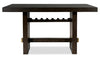 Metro Counter Height 7pc Dining Set with Table & 6 Chairs, Built-in Wine Rack, 66"W - Brown/Beige | Ensemble de salle à manger Metro 7 pièces de hauteur comptoir avec table de 66 po (L), 6 chaises et support à vin intégré - brun et beige