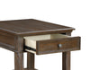 Weston 24” Traditional End Table with Storage and USB Port - Brown Elm | Table de bout traditionnelle Weston de 24 po avec rangement et ports USB - orme brun