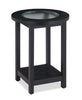 Dalton 18" Chairside Table with Glass Top – Black  | Table de fauteuil Dalton de 18 po avec dessus en verre - noire