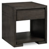Zelda 24" End Table with Storage and Shelf – Warm Mocha | Table de bout Zelda de 24 po avec rangement et tablette - moka chaud | ZELBRETB