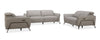 Riviera Top-Grain Genuine Leather Power Reclining Chair - Light Grey | Fauteuil à inclinaison électrique Riviera en cuir véritable de qualité supérieure - gris clair