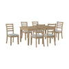Cove Dining Chair with Cushion Fabric Seat, Ladder-Back – Natural/Grey | Chaise de salle à manger Cove avec siège rembourré en tissu et dossier en échelle - naturelle et grise