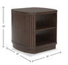 Vernon 25” Modern Solid Wood End Table with 2 Shelves - Dark Brown | Table de bout moderne Vernon de 25 po en bois massif avec 2 tablettes - brun foncé