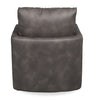 Ever 28" Swivel Leather-Like Fabric Accent Chair – Dark Brown  | Fauteuil d’appoint pivotant Ever de 28 po en tissu d’apparence cuir - brun foncé
