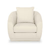 Rio 34.5" Chenille Fabric Swivel Accent Chair - Ivory White | Fauteuil d’appoint pivotant Rio de 34,5 po en tissu de chenille - blanc ivoire