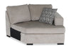 Made in Canada Legend 2-Piece Right-Facing Chenille Fabric Cuddler Sleeper Sectional - Platinum Beige | Sofa-lit sectionnel enveloppant de droite Legend 2 pièces fabriqué au Canada en tissu de chenille - beige platine