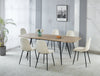 Joss Dining Table with 65-83"W Butterfly Extension, Metal - Natural | Table de salle à manger Joss de 65 po à 83 po (L) avec rallonge papillon, en métal - naturelle
