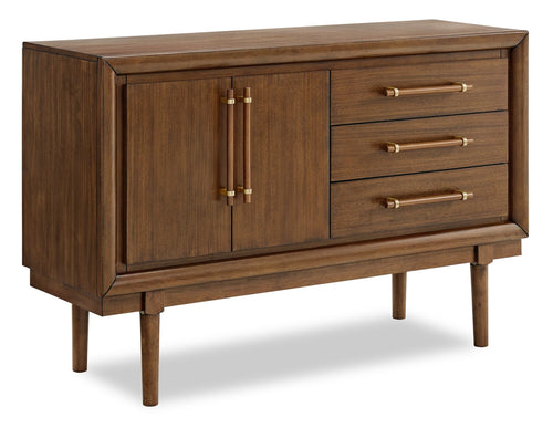 Ember Dining Server with Storage & Drawers, 56"W - Brown 