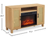 Reed 47" Contemporary Electric Fireplace with Storage – Light Teak | Foyer électrique contemporain Reed de 47 po avec rangement - teck clair