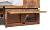 Parker Cabinet Bed with Memory Foam Mattress,  Weathered Brown - Queen Size | Armoire-lit Parker - Brun