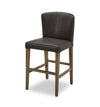 Arlo Counter-Height Stool with Vegan Leather Fabric, 26\"H - Charcoal