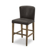 Arlo Counter-Height Stool with Vegan Leather Fabric, 26"H - Charcoal | Tabouret 26 po Arlo de hauteur comptoir en tissu de cuir végétalien - anthracite