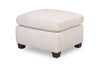 Mallie 28" Chenille Fabric Ottoman with Wood Legs - Shell White | Pouf Mallie de 28 po en tissu de chenille avec pattes en bois - blanc coquillage