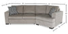 Made in Canada Legend 2-Piece Right-Facing Chenille Fabric Cuddler Sleeper Sectional - Platinum Beige | Sofa-lit sectionnel enveloppant de droite Legend 2 pièces fabriqué au Canada en tissu de chenille - beige platine