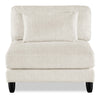 Lounge Modular 40" Chenille Fabric Armless Chair - Beige | Fauteuil sans accoudoirs modulaire Lounge de 40 po en tissu chenille - beige