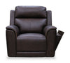 Vibe 40" Genuine Leather Massage Power Reclining Chair with Immersive Audio and Power Headrests - Brown | Fauteuil de massage à inclinaison électrique Vibe de 40 po en cuir véritable avec son immersif et appuie-tête électrique - brun